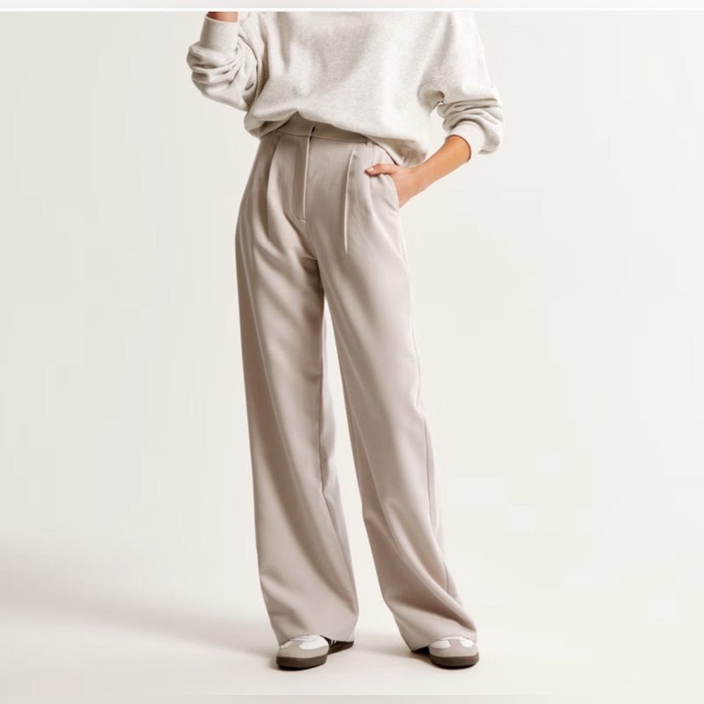 Abercrombie & Fitch Sloane Tailored Wide-Leg Pants Women’s 14 Long